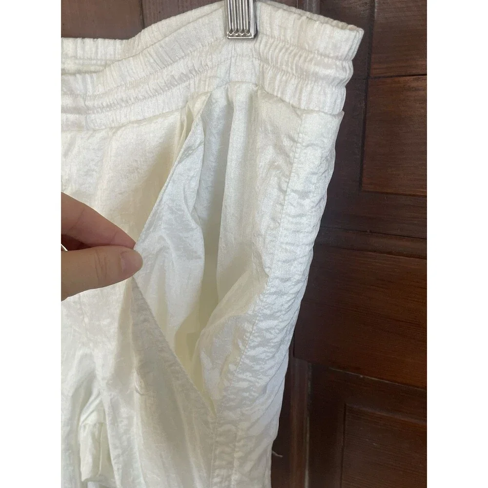 VTG NIKE white Tag Made In USA white Athletic Windbreaker Pants Zip Ankle Size M